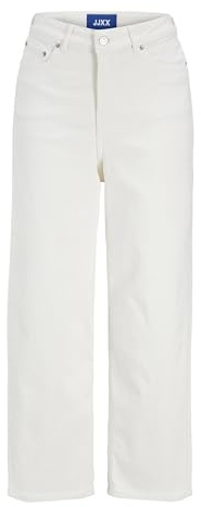 Jack & Jones Damen Jxmilla Culotte Hw C185 DNM Ln Jeans, White Denim, 27W / 32L EU