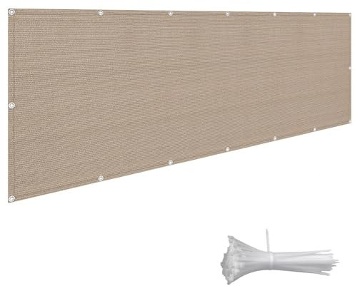 Wzmazingly Hauteur 40/50/60cm Brise-Vue pour Balcon Couverture De Clôture De Jardin Protection Vent Et UV HDPE Anti-âge avec Oeillet Et Serre-câbles(Size:60x550cm)