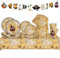 70Pc Pirate Party Tableware Set,Pirate Treasure Hunt Theme Banner with Pirate Napkins Paper Plates Cups and Pirate Game Tablecloth,Pirate Halloween Dinnerware Kit for Boys Girls Halloween Party Décor