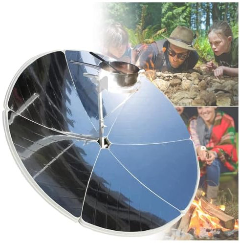 WSFZEG Four Solaire Parabolique, Cuisinière Solaire Portable Cuiseur Solaire à Concentration Outil De Chaleur Concentration Nourriture pour Barbecue Camping en Plein Air