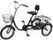 Fliuyr Dreirad für Erwachsene,16 Zoll Fahrrad,3-Rad Fahrrad,EIN-Gang-Getriebe,Doppel-Bremse,Rwachsenen Dreirad Cityräder mit Rückenlehne und 2 Shopping Korb für Erwachsene,Frauen (Schwarz)