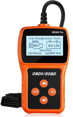 OBD2 Auto Diagnostica, OBD2 Scanner Lettore MS309PRO, OBD2 Diagnosi Auto, Lettore di Codici OBD2, Tester Scanner OBD2, Display a Matrice di Punti da 2,4 Pollici