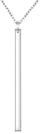 Flyow Lange Halskette aus S925er Sterlingsilber mit großem Anhänger für Damen, Statement-Pullover, Y-Halskette, Barschmuck