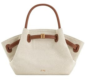 JW PEI Damen Hana Mini Faux Suede Tote Bag, Braune Leinwand, Small
