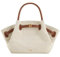 JW PEI Damen Hana Mini Faux Suede Tote Bag, Braune Leinwand, Small