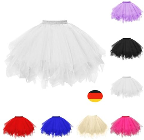 Karneval Kostüm Damen Tüllrock 50er Rockabilly Petticoat Retro Tutu Ballet Cosplay Prom Abendkleider Anlass