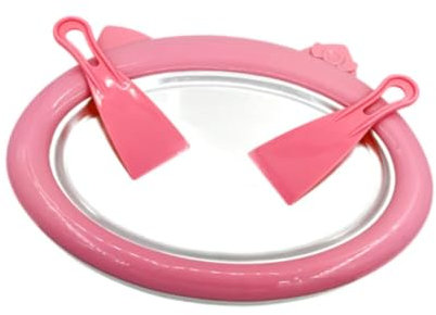HGZLQKD Ice Cream Roll Maker, Ice Cream Plate Maker, Household Homemade Instant Ice Cream Maker for Ice Cream, Sandwich Sorbet Gelato, pink