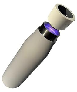 Generisch Selbstreinigende Trinkflasche mit smartem Deckel für Temperaturanzeige & Trinkerinnerung - aus hochwertigem Edelstahl (Weiß)