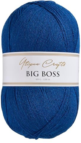 Utopia Crafts Big Boss 400g Knitting & Crochet Yarn 1200m (Navy Blue)