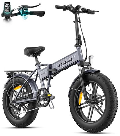 ENGWE E Bike Klapprad, 48V 13Ah Removable Akku bis 120km,20×4.0 Zoll Fette Reifen, 7-Speed E-Bike für Jedes Terrain