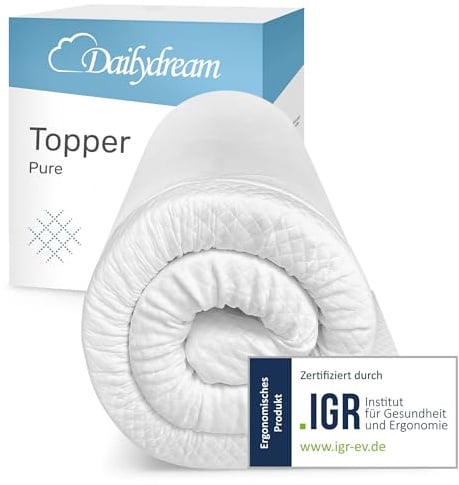 Dailydream Topper 180x200cm aus Memory Foam, 9 cm hoch