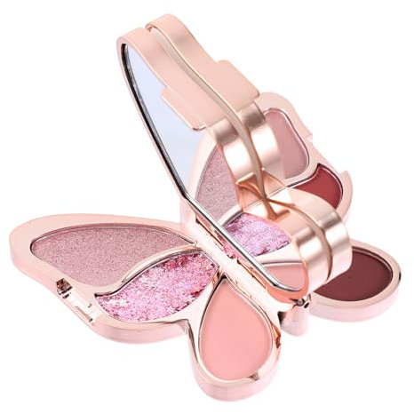 DEARMAMY Pailletten Lidschatten Kosmetik Accessoire Augen Make-up Teller Lidschattenpaletten Mädchen Kosmetikbedarf Langanhaltende Formel Hautfreundlich Tragbar