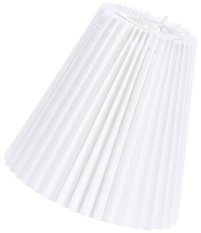 DIYEAH Plissee Lampenschirm Weißer Lampenschirm für Deckenleuchten und Tischlampen Staubschutz und Dekorative Abdeckung Einfache Installation und Abnehmbares Design