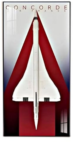 Acryl-Vitrine für Lego 10318 Concorde, Display-Wandpaneele, Wandmontage, Fotorahmen, Hintergründe, kompatibel mit 10318 (Modell nicht im Lieferumfang enthalten) (Rot)