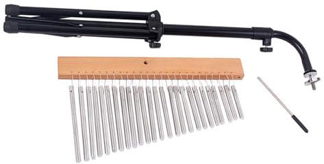 LIXSAZSE 25 Ton Glockenspiel für Erwachsene mit Stativ, Percussion Instrument, Bar Glockenspiel, Kind, das den Tisch, Klassenzimmer, Büro, Heimdekoration genießt