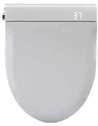 Toilettendeckel mit Absenkautomatik Auto Flip Smart Toilettensitzbezug mit Konstanttemperaturheizung Multifunktions-Universalbidet(V-shape-Ultimate,UK Plug)
