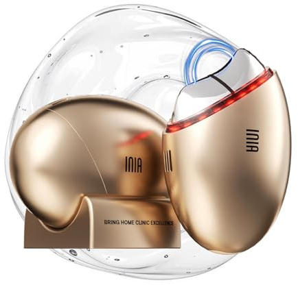 INIA GLACE Electric Gua Sha Tool, Red Light Therapy for Face & Neck