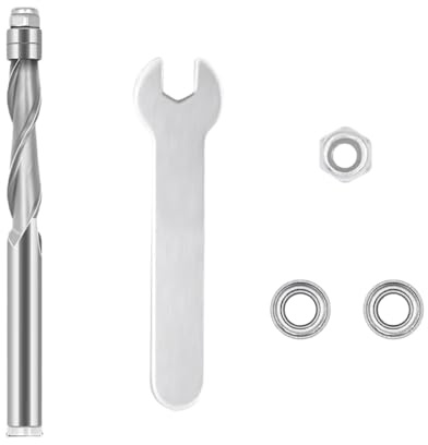 AntiVibrationsfräser Set mit Hartmetallspitze Glattes Schneiden von Kanten auf Sperrholz mit rostbeständiger Beschichtung Doppellager Bündigfräser Fräser Set