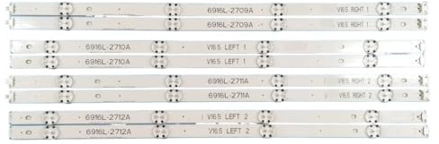 SLJLAORY Tira Luminosa Tv Tira Retroiluminación Led 8 Piezas Para Tv 49 Pulgadas: 49UH603V 49UH620V LC490DGE 6916L-2705A 6916L-2706A 6916L-2707A 6916L-2708A 49LJ510T