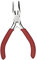 Rayher Pince pointue plate Pince à bijoux 12,5 cm carte-LS rouge/argent, 8934100