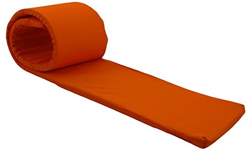 Hans-Textil-Shop Bierbankauflage Polyester | Sitzauflage, Auflage, Schaumstoffkern, Pflegeleicht, Robust, Wiederverwendbar, Wechselbarer Bezug mit Reißverschluss, Made in Europe (Orange, 220x25 cm)