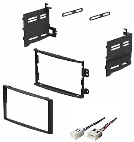 ASC Car Stereo Dash Install Kit and Wire Harness for Installing a Double Din Aftermarket Radio -Made for Nissan: 2003 2004 2005 350z