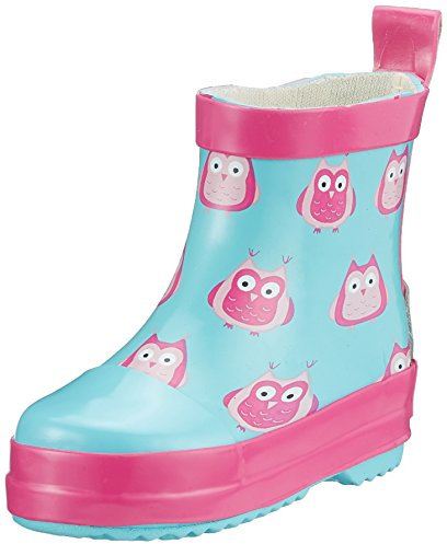 Playshoes Botas de Goma de Medio Eje, Botas De lluvia Unisex niños, Búhos, 25 EU