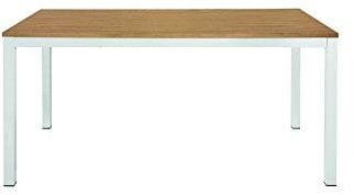 KONTE.DESIGN Tavolo PORTOFINO allungabile in legno effetto rovere, struttura in metallo bianco, 120x80 cm, multicolore