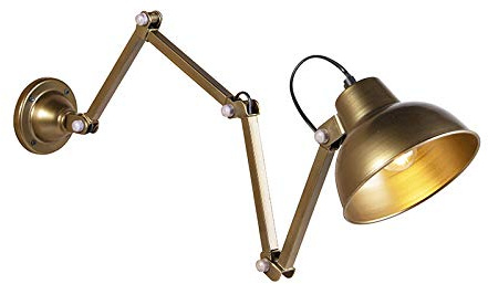 Qazqa Vintage Verstellbare Wandleuchte, Wandlampe - Avon - Kupfer, max. 40W, Geeignet für LED, 17cm, Ideal als Wohnzimmerlampe und Schlafzimmerlampe