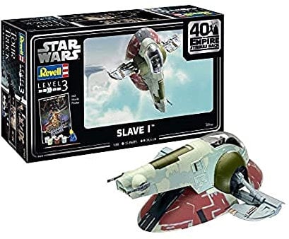 Revell RV05678 5678 05678 Star Wars Slave I 40th Anniversary Science Fiction Bausatz 1:87, Unlackiert