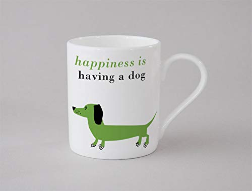 Happiness Tasse mit Aufschrift Is Having a Dog Sausage Dog Dackel, klein, Grün