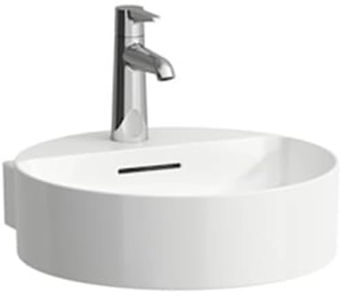 Laufen VAL Handwaschbecken, 1 Hahnloch, mit Überlauf, 400x425, weiß, Farbe: Weiss matt - H8112817571041