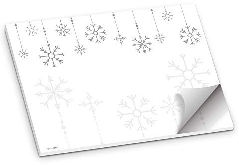 itenga Tischset Platzset Schneeflocken aus Papier I DIN A3 50 Blatt I ideal als Tischdeko oder Gedeckunterlage an Weihnachten oder der Vorweihnachtszeit