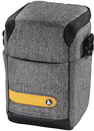Hama | Bolsa Funda para cámara réflex Digital (Funda para cámara Repelente al Agua, con Correa para el Hombro, Bolsa fotografía Hecha con Materiales reciclados) Gris