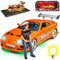 T*o*y*o*t*a Supra Orange mit Beleuchtung The Fast and The Furious mit Figur Brian O´Connor Paul Walker 1/18 Jada Modell Auto
