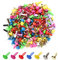 moinkerin 200 Stücke Mini Runde Brads, Musterklammern Metall Bunte Brads 8X 16mm Verwendet für Scrapbooking Papier Briefklammern Basteln Handwerk DIY Kunsthandwerk