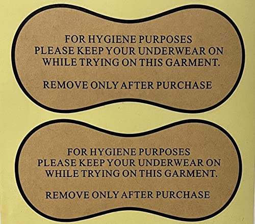 Adhesive Protective Hygiene Try On Stickers/Labels | Barrier/Liner for Swimsuits, Swimwear and Lingerie (200, Eco-Friendly)