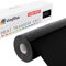 VinylRus Heat Transfer Vinyl-12” x 50ft Black Iron on Vinyl Roll for Shirts, HTV Vinyl for Silhouette Cameo, Easy to Cut & Weed