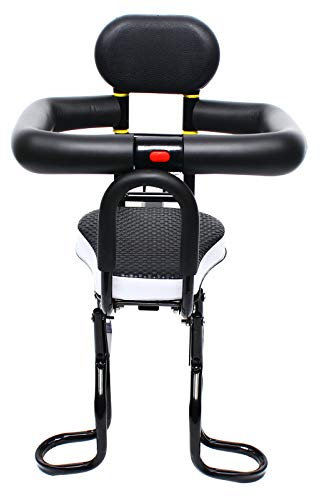 SENDERPICK Kinder Fahrradsitz Fahrradsitz, Kindersicherheit Vorne Fahrrad Sitz, Einstellbar Sicherheitsitz mit Griff bis 40KG