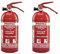 2X Protex Feuerlöscher PDE1GA Auto, 1kg, Manometer mit Kfz-Halterung u. Plakette
