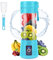 Batidora portátil MIAOKE Batidora de batidos, mini licuadora personal con seis cuchillas en 3D, taza de exprimidor recargable por USB para hogar/oficina/exteriores (Azul)
