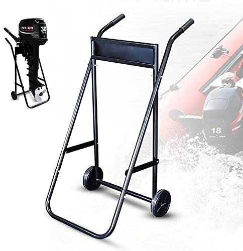 Nisorpa Support de moteur hors-bord pliable - Capacité de charge de 75 kg - Support de chariot hors-bord en métal - Porte-moteur de bateau pour moteurs à arbre long et court