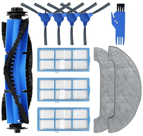 liveryde Accessori Ricambi Compatibile per Proscenic 850T, Ultenic D5s Pro / D5s Pro+, Uoni S1, 1 spazzola principale, 4 spazzole laterali, 3 filtri Hepa, 2 salviette