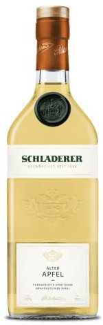 Schladerer Alter Apfel, edle Spirituose aus dem Schwarzwald - Zusammenspiel von im Eichenfass gelagerten Calvados mit Gravensteiner Apfelbrand und unserem Schladerer Obstwasser (1 x 0,7l)