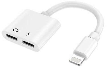 Visiodirect 2 en 1 Adaptateur de Lightning,Double Lightning Casque Chargeur Convertisseur pour iPhone SE 2020