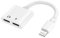 Visiodirect 2 en 1 Adaptateur de Lightning,Double Lightning Casque Chargeur Convertisseur pour iPhone SE 2020