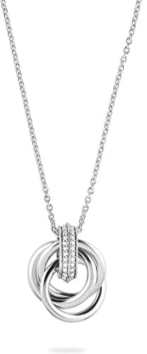 JETTE Damen-Kette 925er Silber 52 Zirkonia One Size, Silber 32021992
