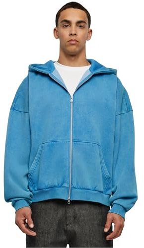 Urban Classics Herren Jacke Heavy Sand Washed 90's Zip Hoody royal M