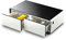 CASO Sound & Cool White, Soundbar und Lounge-Tisch mit Lademöglichkeiten, Bluetooth, USB, klangvoller Sound, LED-Beleuchtung, Zwei Kühlfächer (insg. 135 l), individuell einstellbarer Temperatur