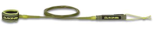 Dakine Kainui Team Leash Surfleine, Utility Green, 7Ft X 1/4In